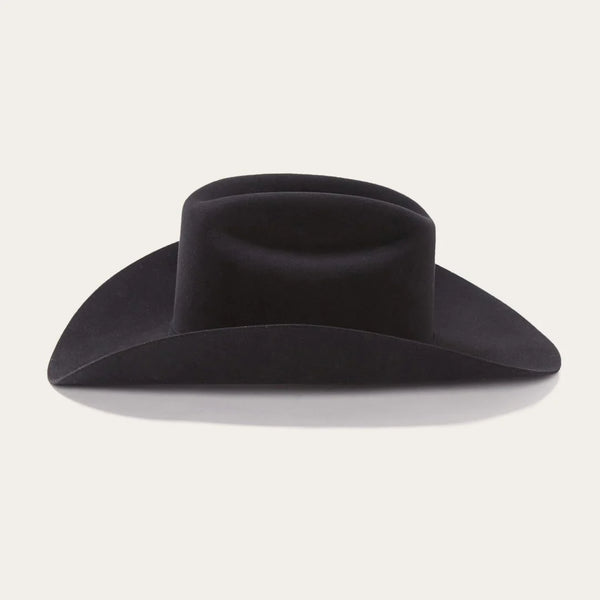 Stetson El Presidente 100x Premier Cowboy Hat - Black - Broken horn