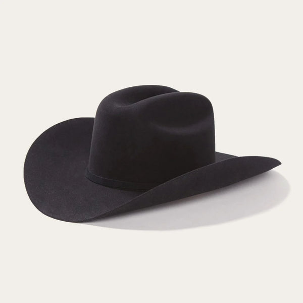 Stetson El Presidente 100x Premier Cowboy Hat - Black - Broken horn