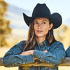 Stetson El Presidente 100x Premier Cowboy Hat - Black - Broken horn