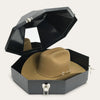 Stetson El Presidente 100x Premier Cowboy Hat - Black - Broken horn
