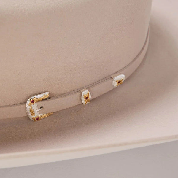 Stetson El Patron 48 Premier 30x Cowboy Hat - Silverbelly - Broken horn