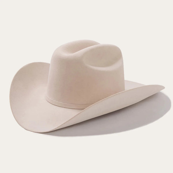 Stetson El Patron 48 Premier 30x Cowboy Hat - Silverbelly - Broken horn