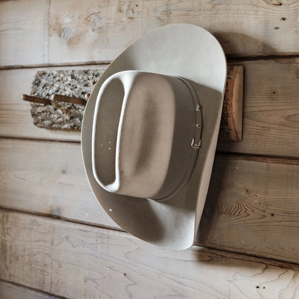 Stetson El Patron 48 Premier 30x Cowboy Hat - Silverbelly - Broken horn