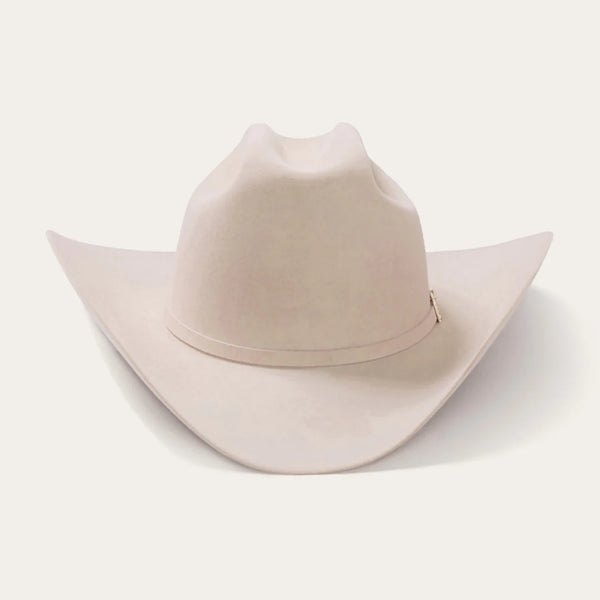 Stetson El Patron 48 Premier 30x Cowboy Hat - Silverbelly - Broken horn