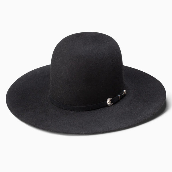 Resistol Midnight Open Crown 6x Felt Hat - Broken horn
