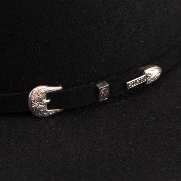 Resistol Midnight Open Crown 6x Felt Hat - Broken horn