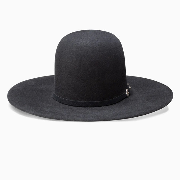 Resistol Midnight Open Crown 6x Felt Hat - Broken horn