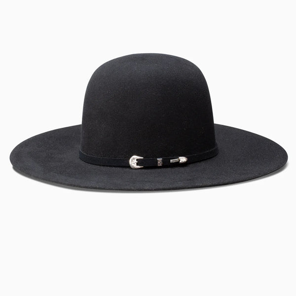 Resistol Midnight Open Crown 6x Felt Hat - Broken horn