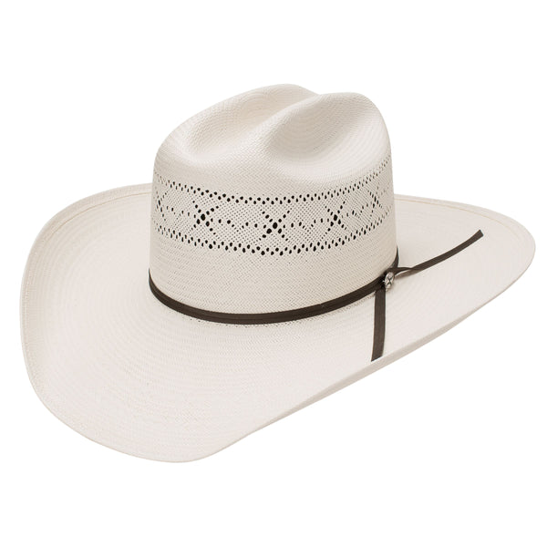 Resistol Hooey Barbed Wire 10X Straw Cowboy Hat - Broken horn
