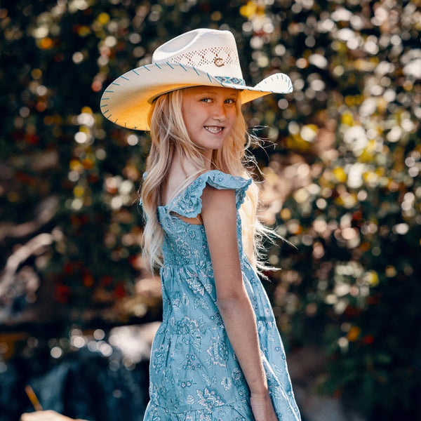 Charlie 1 Horse Apache Jr. -Youth Straw Hat - Broken horn