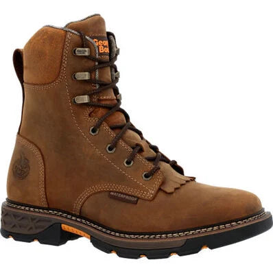 Georgia Boot Carbo-Tec Flex Waterproof Lacer Work Boot - Broken horn