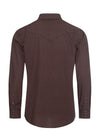 Men's Western Pearl Snap Print Shirt - Broken horn