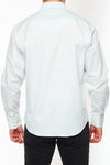 Rodeo Men's Western Solid Cotton Twill Snap Shirt - White - Broken horn