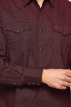 Rodeo Sleeve All Over Print - Burgundy - Broken horn