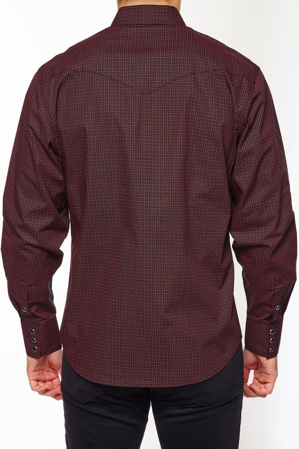Rodeo Sleeve All Over Print - Burgundy - Broken horn