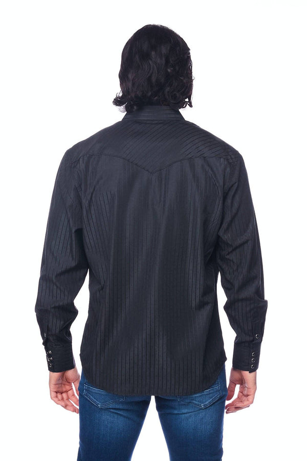 Rodeo Clothing 2-Tone Long Sleeve Snap - Broken horn