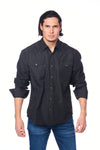 Rodeo Clothing 2-Tone Long Sleeve Snap - Broken horn