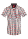 Rodeo Men's Western Pearl Snap Aztec Print Shirt - Broken horn