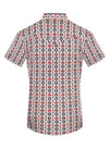 Rodeo Men's Western Pearl Snap Aztec Print Shirt - Broken horn