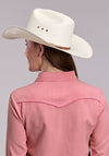 Roper Pink Cotton Cropped Blouse - Broken horn