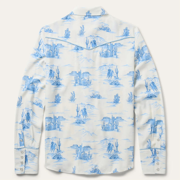 Stetson Indigo Trial Print Shirt - Broken horn