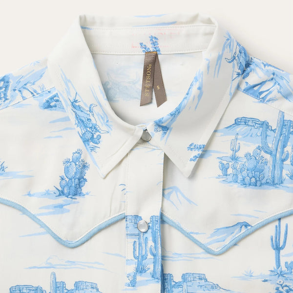 Stetson Indigo Trial Print Shirt - Broken horn