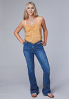 Roper Women Eyelet Bandana Adjustable Strap Tank - Broken horn
