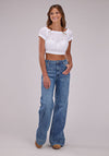 Roper Women White Eyelet Tube Top - Broken horn