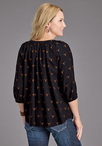 Stetson Women Black Mojave Print - Broken horn
