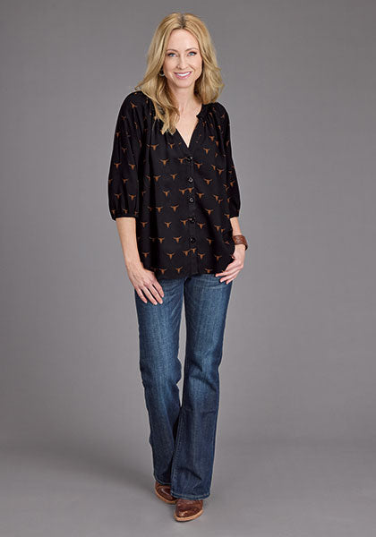 Stetson Women Black Mojave Print - Broken horn