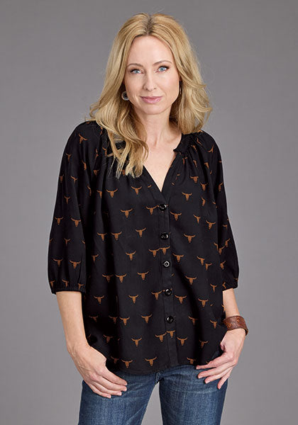 Stetson Women Black Mojave Print - Broken horn