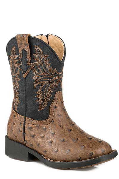 Roper Childern Brown & Black Ostrich - Broken horn