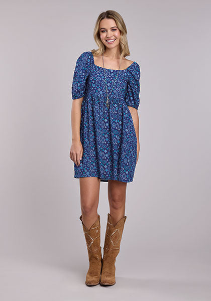 Roper Aztec Babydoll Dress - Broken horn
