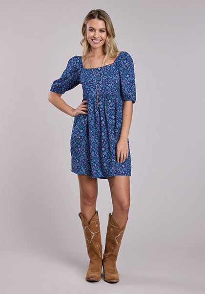 Roper Aztec Babydoll Dress - Broken horn