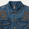 Stetson Embroidered Stretch Denim Shirt Dress - Broken horn