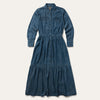 Stetson Western Denim Maxi Dress - Broken horn