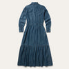 Stetson Western Denim Maxi Dress - Broken horn