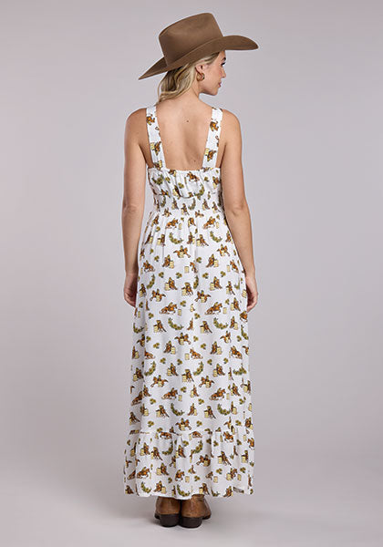 Roper Racers Printed Rayon - Broken horn