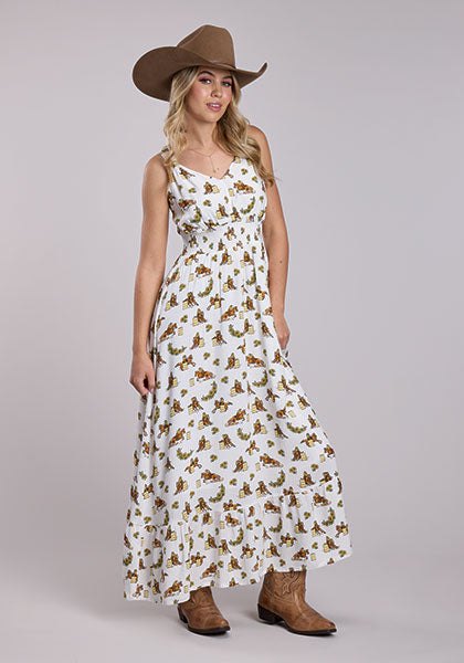 Roper Racers Printed Rayon - Broken horn