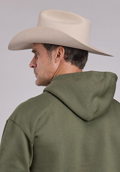 Stetson Hoodie Green - Broken horn