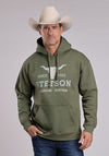 Stetson Hoodie Green - Broken horn
