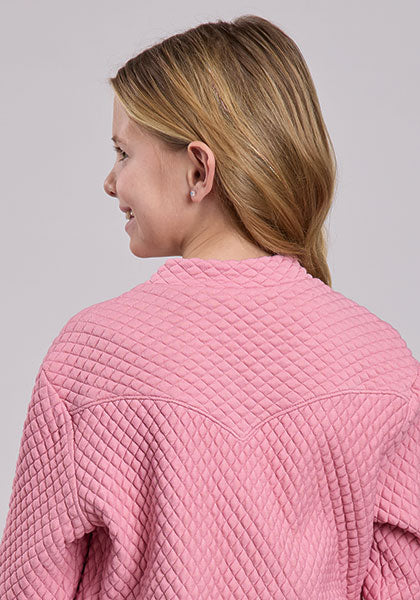 Roper Pink Qulted Bomber Jacket - Broken horn