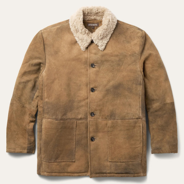 Stetson Antique Suede Shearling Jacket - Broken horn