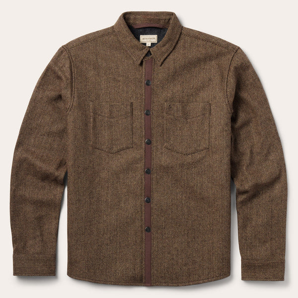 Stetson Men Herringbone Shirt Jacket - Broken horn