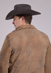 Stetson Novelty Solid Tan Leather Jacket - Broken horn
