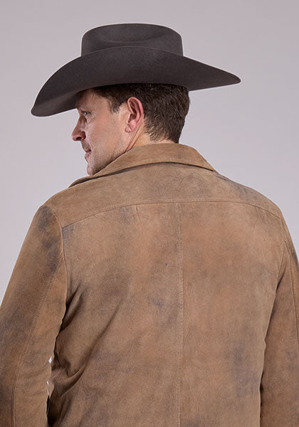 Stetson Novelty Solid Tan Leather Jacket - Broken horn
