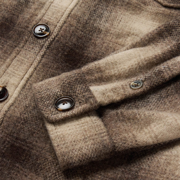 Stetson Wool Plaid Shirt Jacket - Broken horn