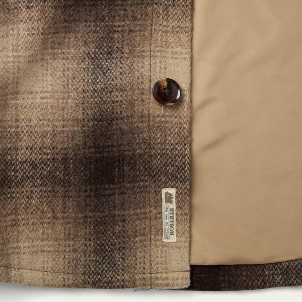 Stetson Wool Plaid Shirt Jacket - Broken horn