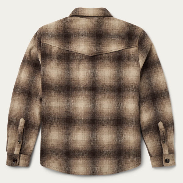 Stetson Wool Plaid Shirt Jacket - Broken horn