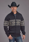 Stetson Men Aztec Border Wool Blend Cardigan - Broken horn